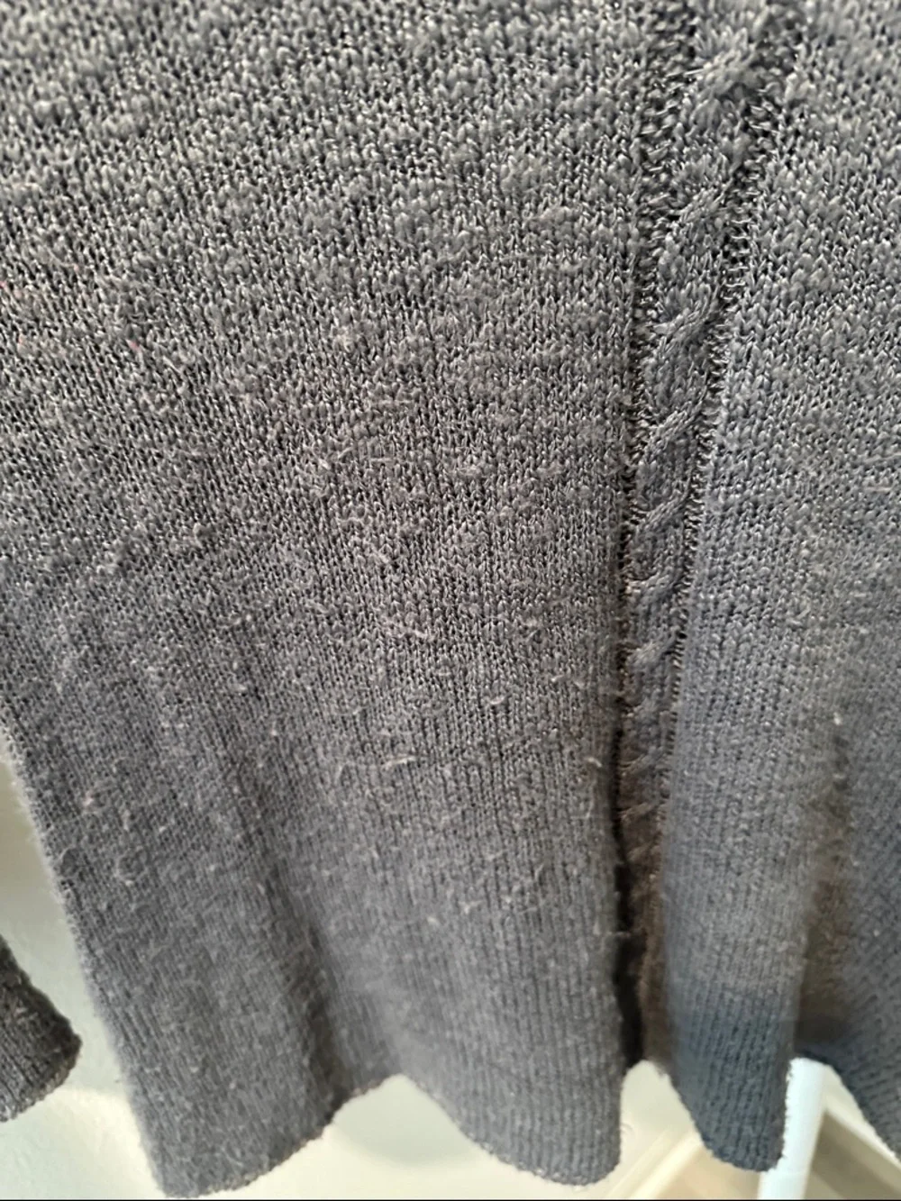 Hippie Rose Charcoal Cold-Shoulder Knit Sweater - Picture 4 of 5